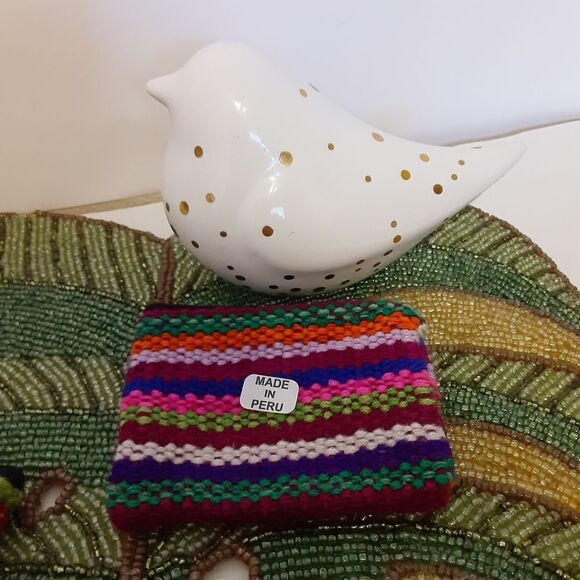 PERU, Homemade Coin Purses, set of 2 Aztec Southwestern Design - Picture 3 of 8